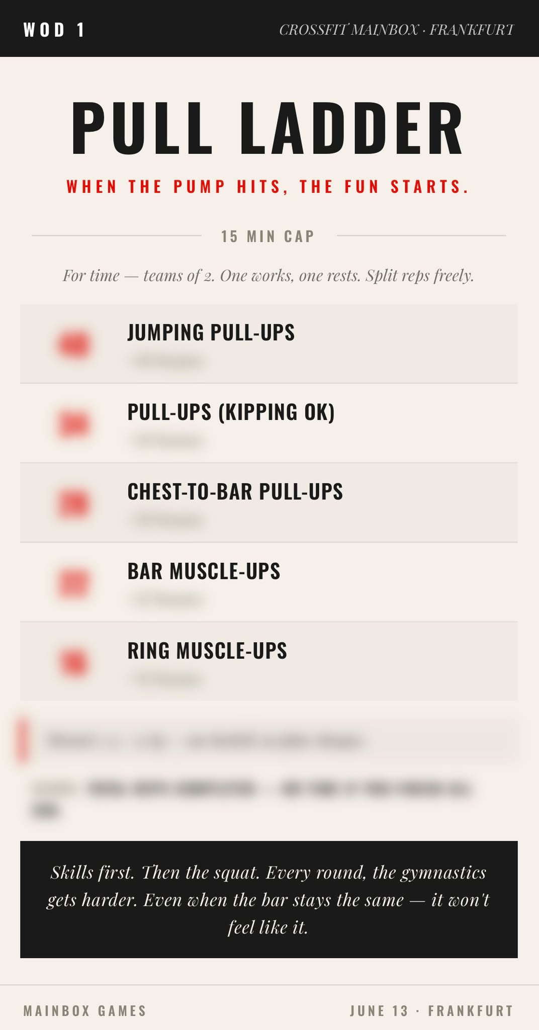 WOD 1 Pull Ladder — MainBox Games