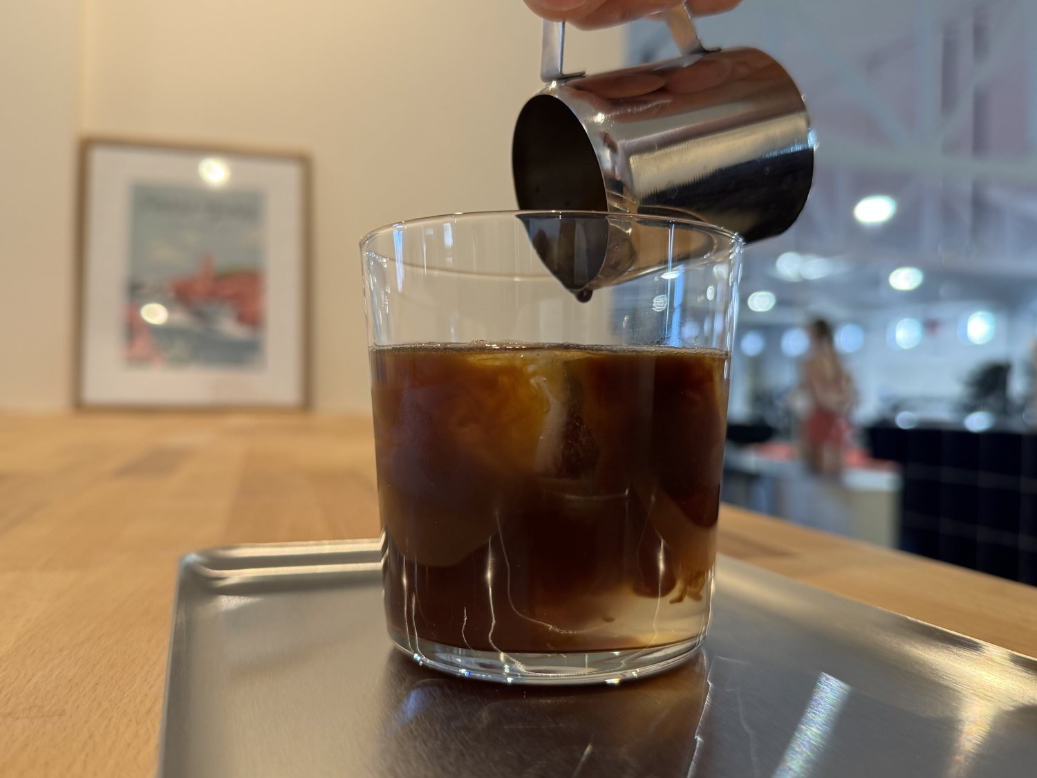 Frisch aufgegossener Espresso